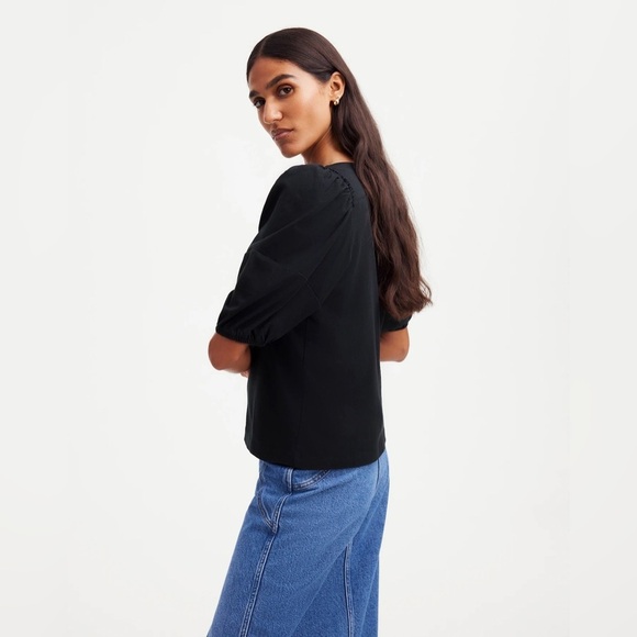 NWT Madewell Puff-Sleeve Tee in Black, Sizes XXS and M - Picture 4 of 13